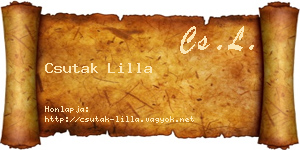 Csutak Lilla névjegykártya
