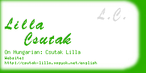 lilla csutak business card